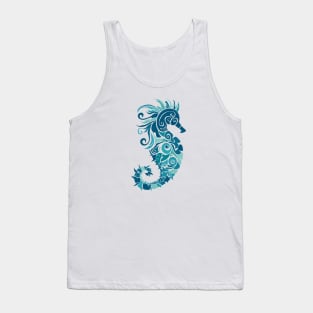 Aqua Seahorse Design Tank Top